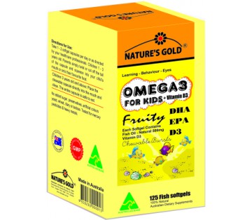 Omega3 For Kids DHA ERP VitaminD3 - 125s